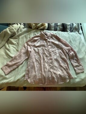 Soft Pink Button-Up Shirt